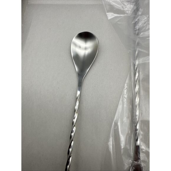 6 Pcs 15.7 In Cocktail Spoons, Stainless Steel Extra Long Bar Spoon Spiral Mixin - Picture 4 of 14